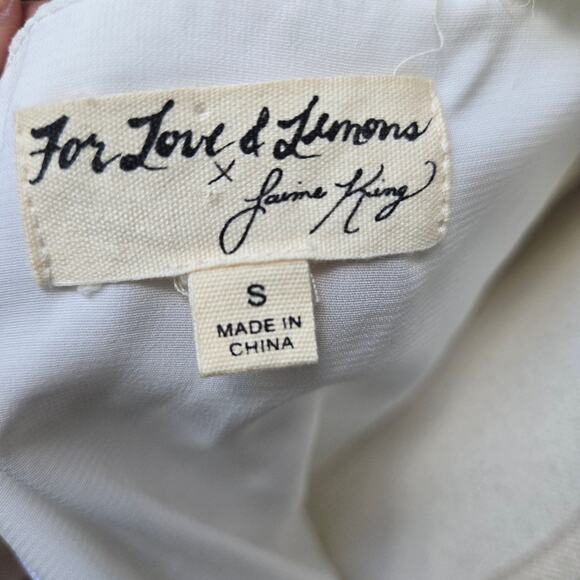 For Love & Lemons La Brooke Coquette Moon Stars Hearts Mini Ruffle Dress S - Picture 8 of 12